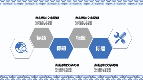 中国风青花瓷论文汇报总结通用PPT模版