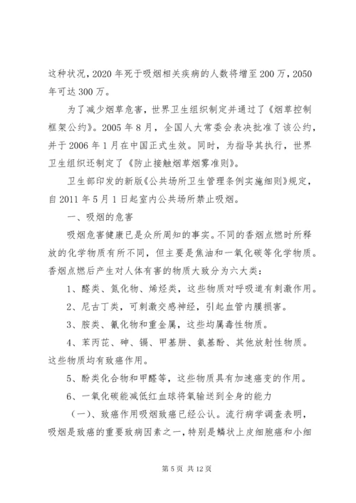 医院控烟督导员、巡查员的培训记录.docx