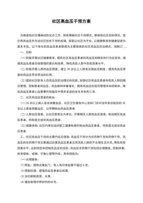 社区高血压干预方案.docx