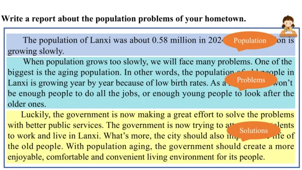 Module 9 Population Unit 2 writing课件  外研版八年级上册