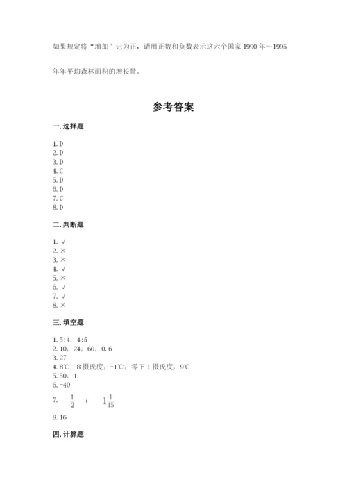 北京版六年级下册数学期末测试卷完整答案.docx