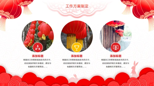 擂鼓春节风新年工作计划大鼓通用PPT模板