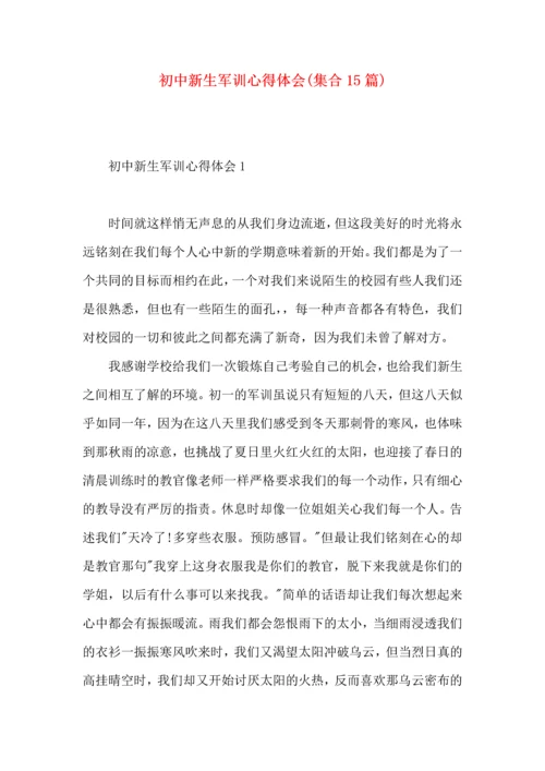 初中新生军训心得体会(集合15篇).docx