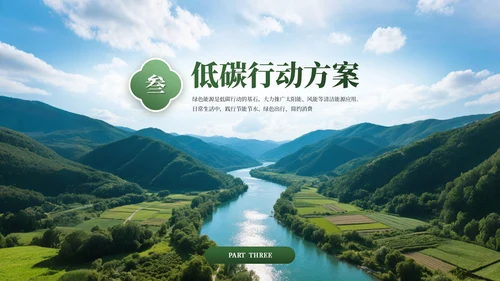 绿色商务绿水青山就是金山银山低碳环保PPT模板