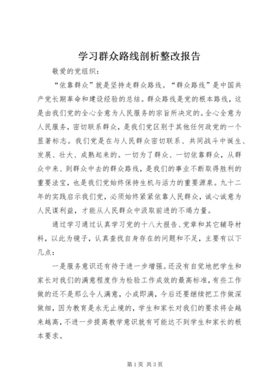 学习群众路线剖析整改报告.docx