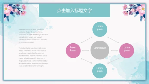 水彩风景封面开题报告通用PPT模板