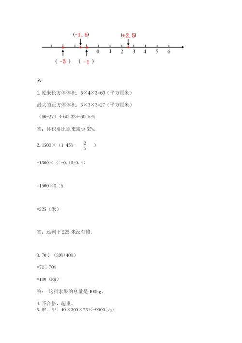 小学数学六年级下册竞赛试题附参考答案【综合题】.docx