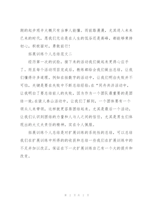 拓展训练个人总结怎么写.docx