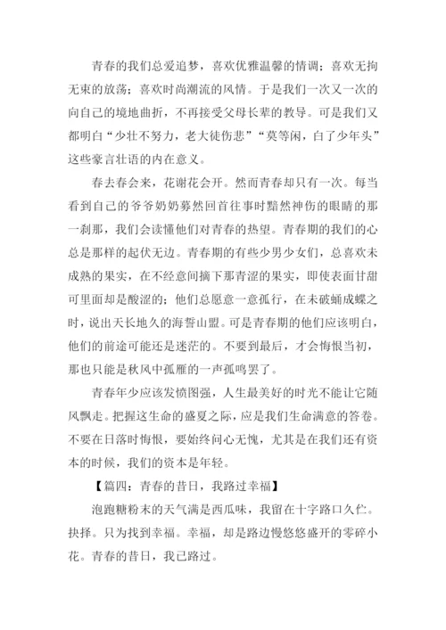 以青春为话题议论文.docx