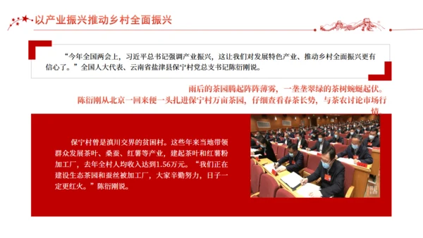 推进农业落实两会精神通用PPT模板