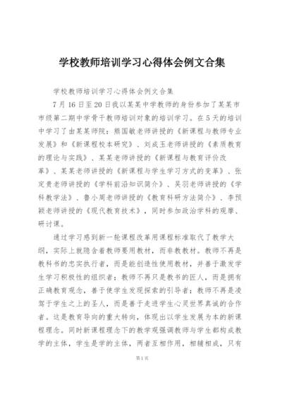 学校教师培训学习心得体会例文合集.docx