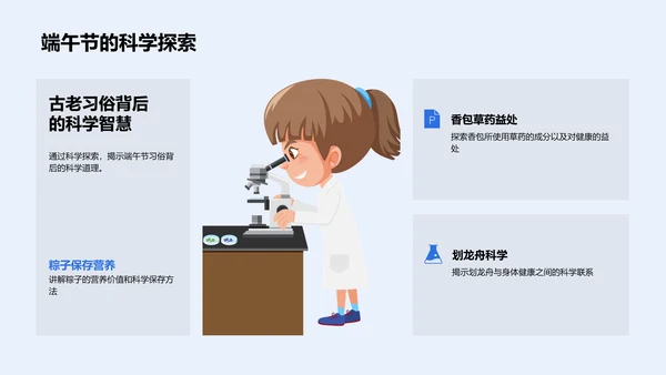 科学解读端午习俗PPT模板