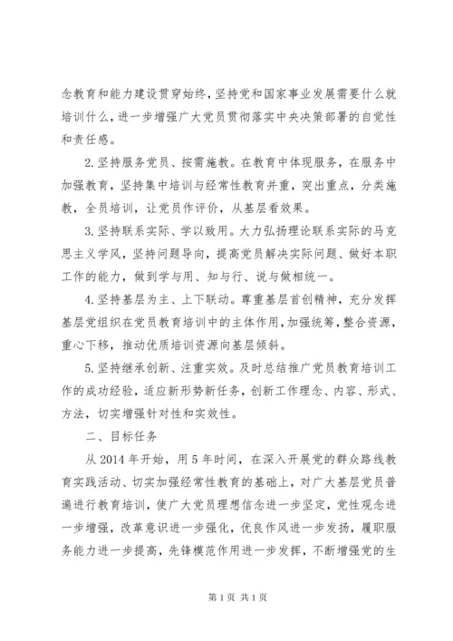 XX省贯彻《XX年XX年全国党员教育培训工作规划》的实施意见.docx