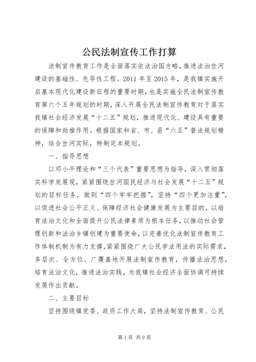 公民法制宣传工作打算.docx