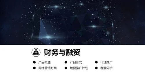 浩瀚星空科技风商业计划书通用PPT模板