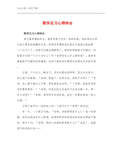 最新教学见习心得体会优选范文6篇.docx