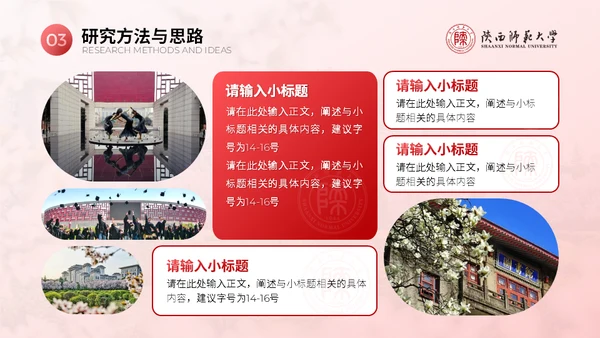 陕西师范大学毕业论文答辩通用PPT模板
