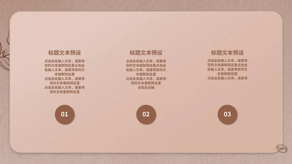 褐色简约风咖啡店创业计划PPT模板