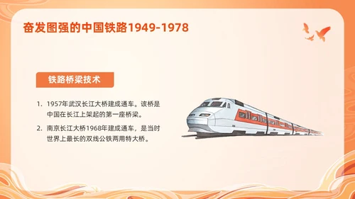 橙色国潮科学发展的中国铁路PPT模板宣传PPT动态PPT