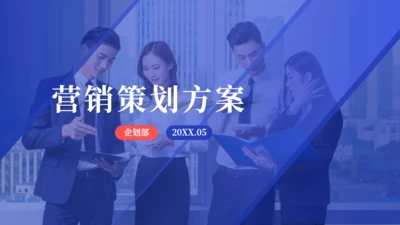 简约商务风部门营销策划方案通用PPT模板