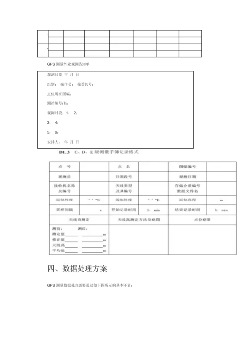 GPS控制测量技术设计书.docx