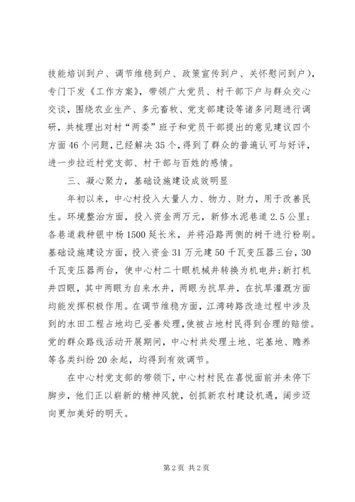 党的群众路线教育实践活动中心村党支部典型材料.docx