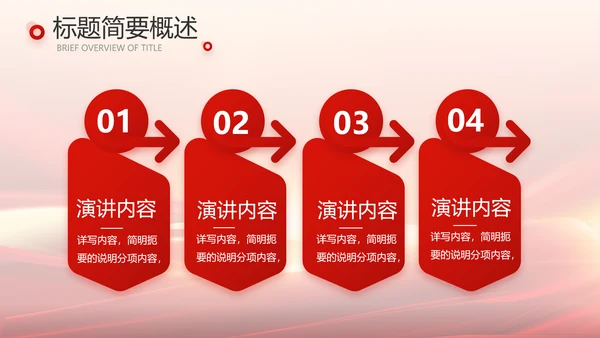 红色会议背景工作总结汇报动态PPT模板