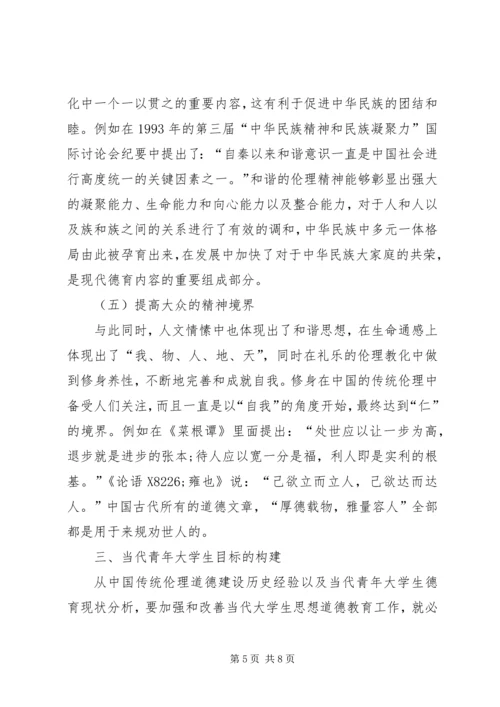 和谐传统对构建青年思想道德教育目标的启示.docx