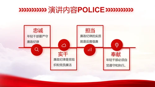 红色大气警察公安机关教育整顿动态PPT模板