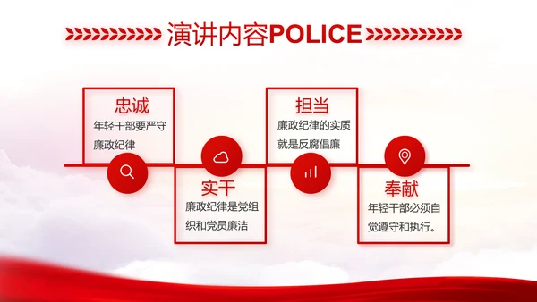 红色大气警察公安机关教育整顿动态PPT模板