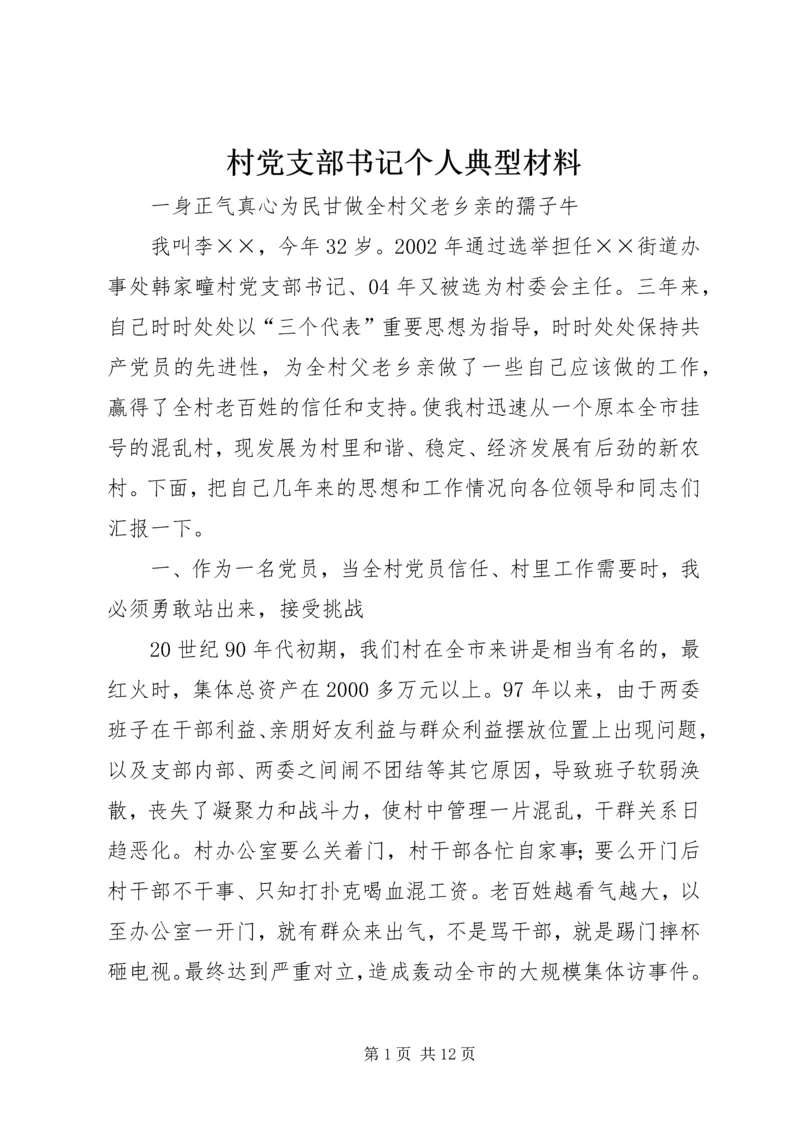 村党支部书记个人典型材料.docx