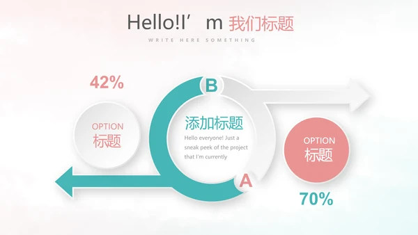 唯美小清新微立体述职工作总结通用PPT动态模板
