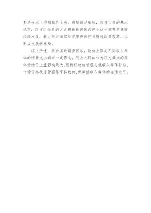 物价上涨现象、成因及对不同收入人群消费的改变论文.docx
