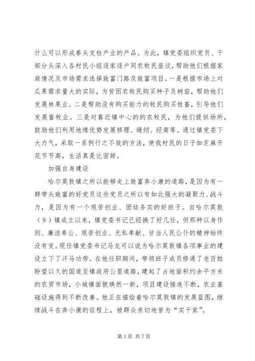 小康路上迈大步（镇党委先进材料）.docx
