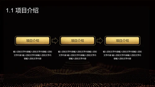 黑金奢华创业计划书通用PPT模板