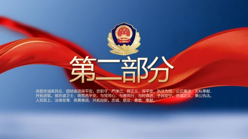 蓝色大气公安警察派出所年年终总结动态PPT模板