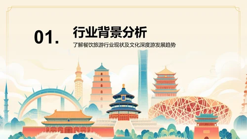 橙色国潮风文化深度游计划：历史与人文结合体验PPT模板