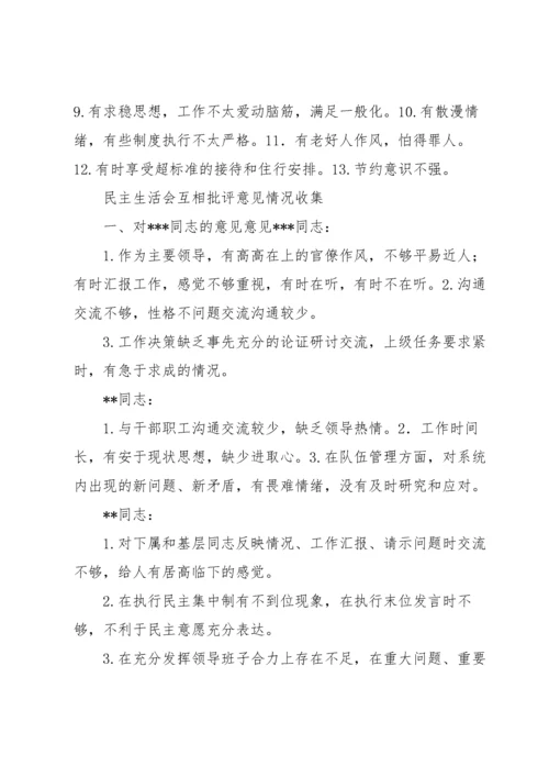 对其他班子成员的批评意见范文(15篇).docx