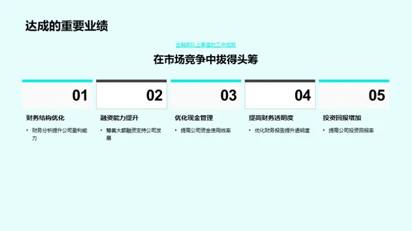 金融团队季度总结