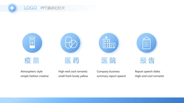 蓝色简约医疗学术会议方案总结汇报动态PPT