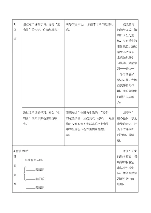 《生物圈》教学设计