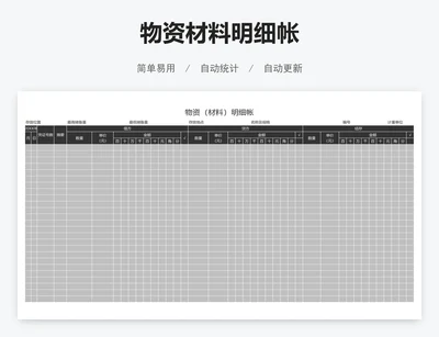 物资材料明细帐