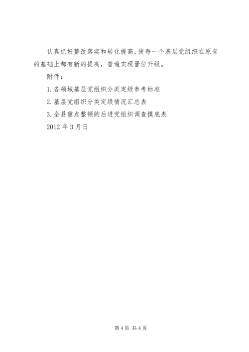 扶贫基地关于做好基层党组织分类定级工作的报告 (2).docx