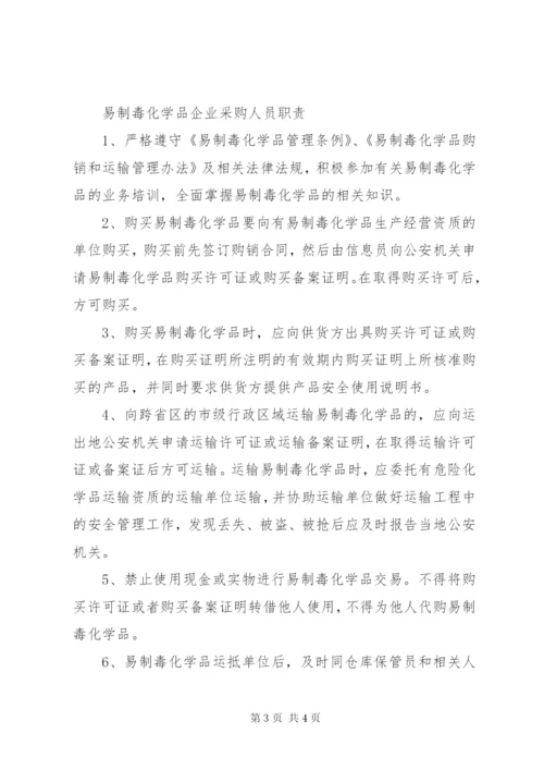 易制毒化学品仓储人员职责.docx