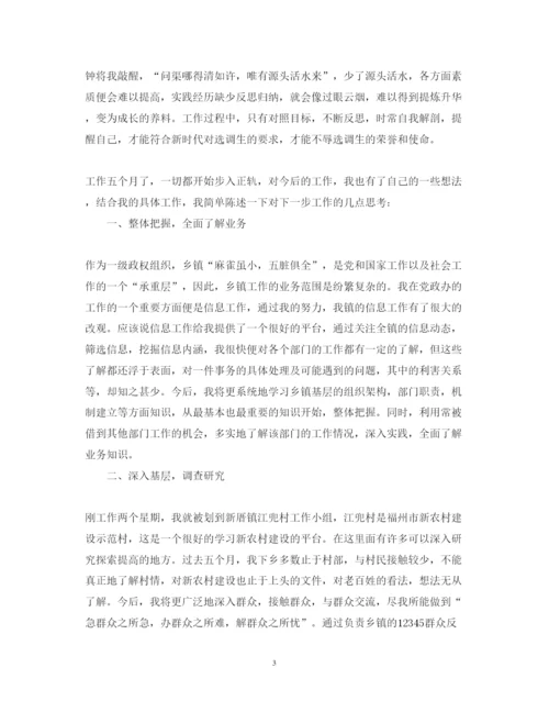 精编乡镇府工作心得体会范文.docx