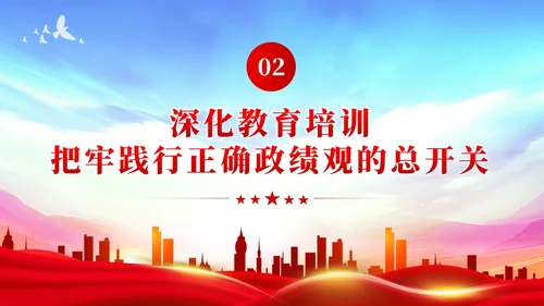 树立和践行正确政绩观引领高质量发展走在前党建党课PPT