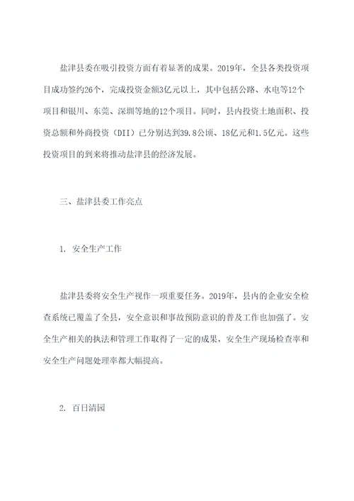 盐津县委工作报告