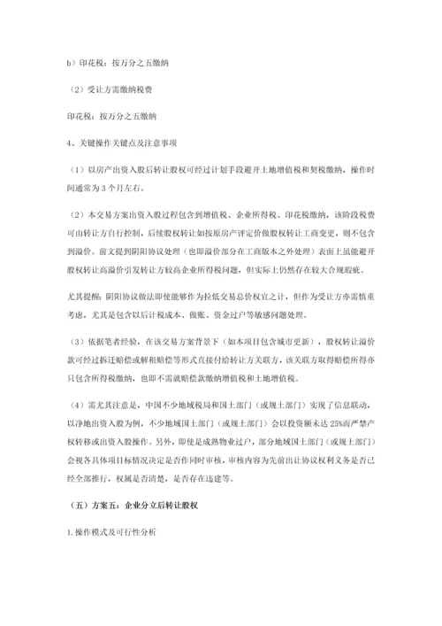 城市更新旧改优质项目并购专业方案设计及税务筹划.docx