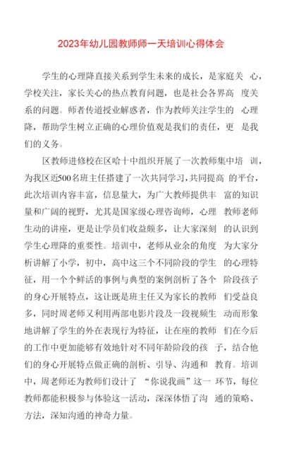 2023年幼儿园教师师培训心得体会.docx