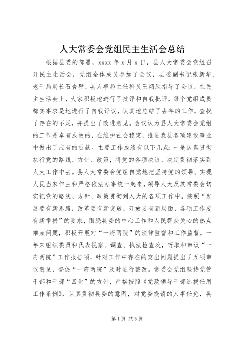 人大常委会党组民主生活会总结.docx